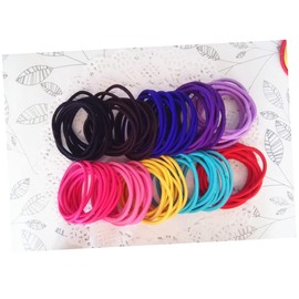 STOBOK 150pcs High Elasticity Nylon Rubber Bands for Hair Ties Ponytail Holders for Adults and Boy Girl No Gentle All Hair Types Dark Coffee Color