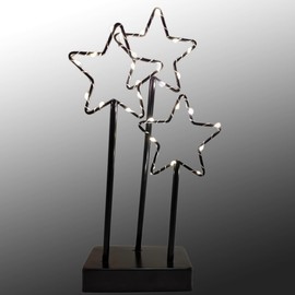 ToCi Decorative Stand Star with LED Lighting Metal Candlestick with 27 LEDs 16 x 7.5 x 31 cm