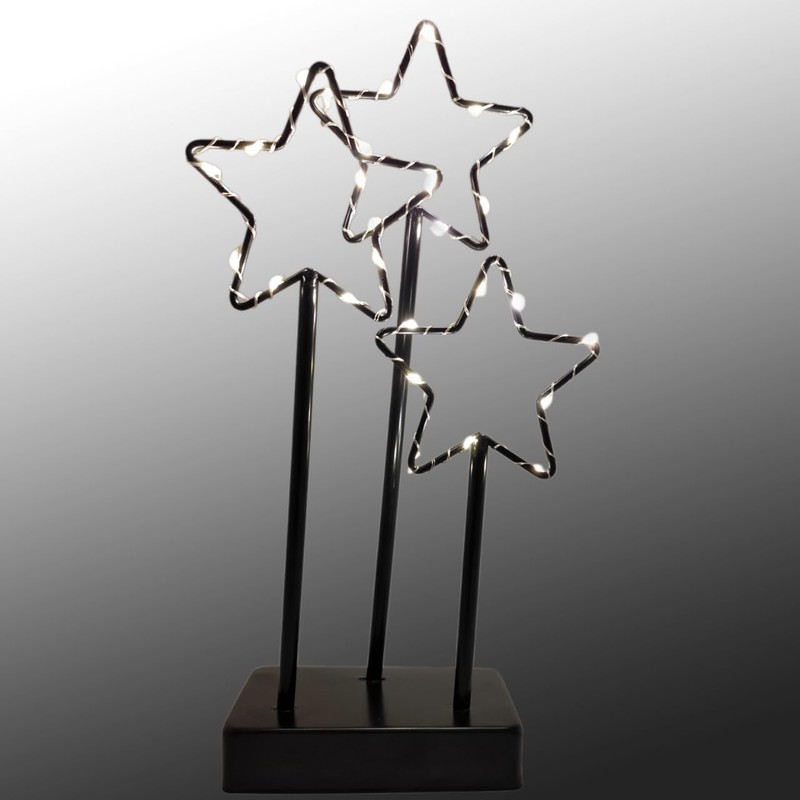 ToCi Decorative Stand Star with LED Lighting Metal Candlestick with