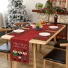 Ohok Christmas Place Mats Washable Set of 4 Polyester Linen