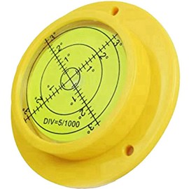 Haptufer Round Bubble Level, 90X17mm High Precision Circular Spirit Level with 3 Mounting Holes, Measuring Instrument Tool
