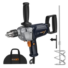 MAXXT Drill Mixer Set with Spade Handle 1/2 inch Electric Corded Mixing Drill Machine 9A Motor Concrete Mud Mixer