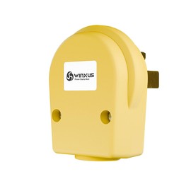 WINXUS 14-30P Plug, 30 Amp 125/250 Volt 3 Pole 3 Wire Grounding Straight Blade Plug for Dryer and Ranges, Works with Cable OD Max. 1.06 Inch Yellow