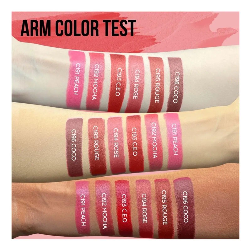 Set De 3 Pintalabios De Terciopelo, Maquillaje Labial
