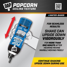 DAP Spray Texture Popcorn Water Based Ceiling Texture Quick Repair, White, 16 Oz (7079850035)