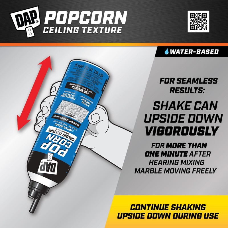 DAP Spray Texture Popcorn Water Based Ceiling Texture Quick Repair,