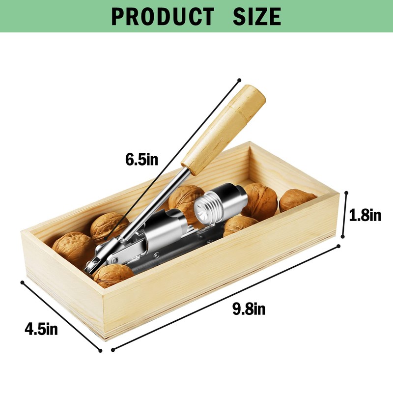 Artcome Heavy Duty Pecan Nut Cracker Tool with 4 Forks,