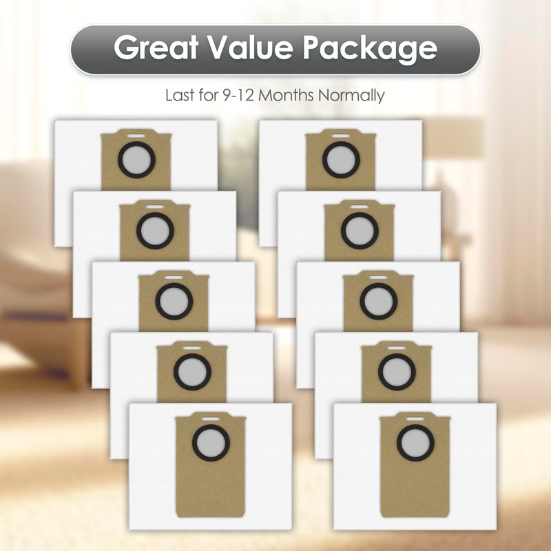 (10 Pack) MS1 MAX Replacement Dust Bags Compatible with MONSGA