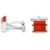 40th Anniversary Ruby Wedding Gift Husband | Cufflinks Gold Edge
