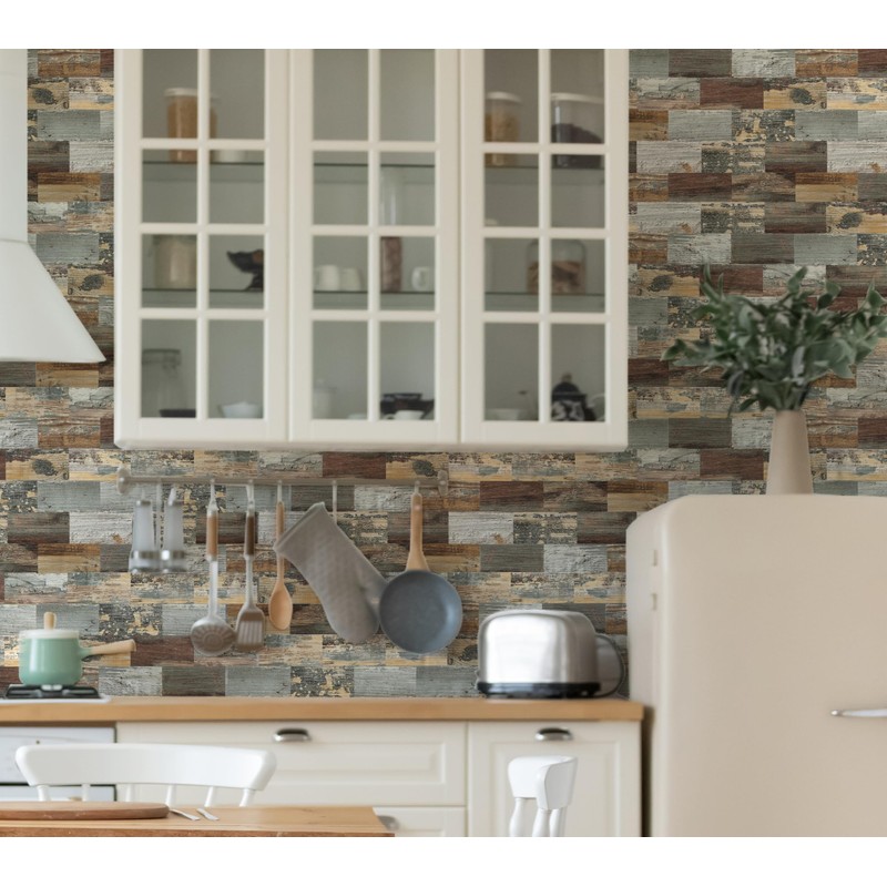 Reovatile 20-Pack Peel and Stick Tile Backsplash 12"X12" PVC Wall