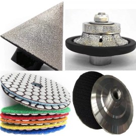 Roxx Tools 3/8" Demi Bullnose Marble Profiler 2" Porcelain Chamfer Bit marble polishing pad