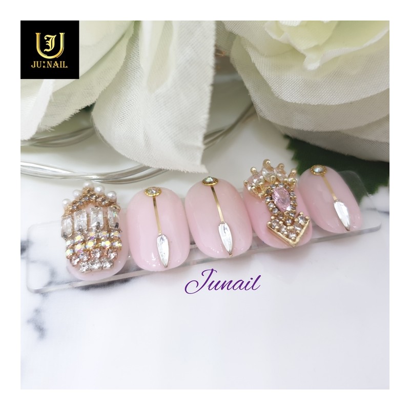 ❄️Palace handmade nail tips❄️ - Long ballerina / ❄️궁전 수제네일팁❄️