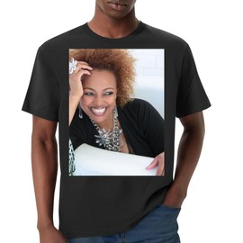 Kim Fields - Premium Men's Crewneck T-Shirt – Soft, Comfortable & Stylish Everyday Wear PTR #G343316, Black, X-Large