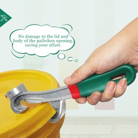 Manual Bucket Opener - Effortlessly Open Paint Cans and 5 Gallon Buckets, Functions as Can Wrench & Bucket Opener Tool