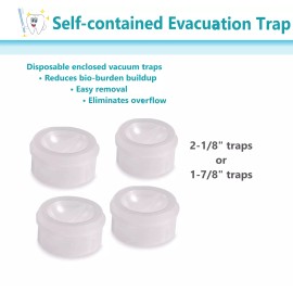 Defend Dental DCI Vacuum Trap COVERED SCREENS, (2 1/8" or 1 7/8 ") Upto 100Bx - Covered Screen - 1 7/8", 10 Traps