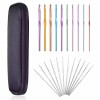 Crochet Hook Set Kit Yarn Knitting Needles Ergonomic Plastic Metal