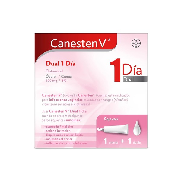 Canesten V Dual 1 Da, Crema para Infecciones ntimas Causadas