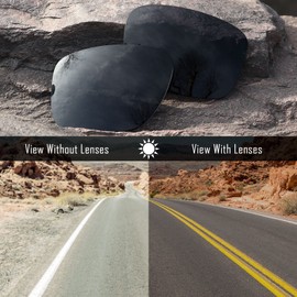 TRUSHELL Polarized Replacement Lenses for Oakley Gibston OO9449 Sunglass Dark Black - Polarized