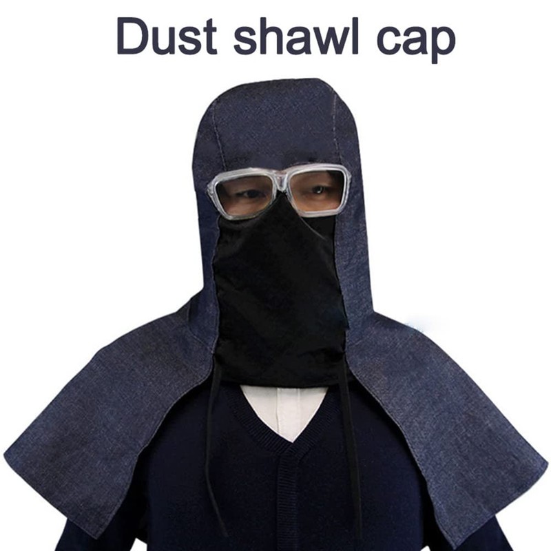 SagaSave Protective Hood, Full Protective Dust Shawl Cap with Goggles,