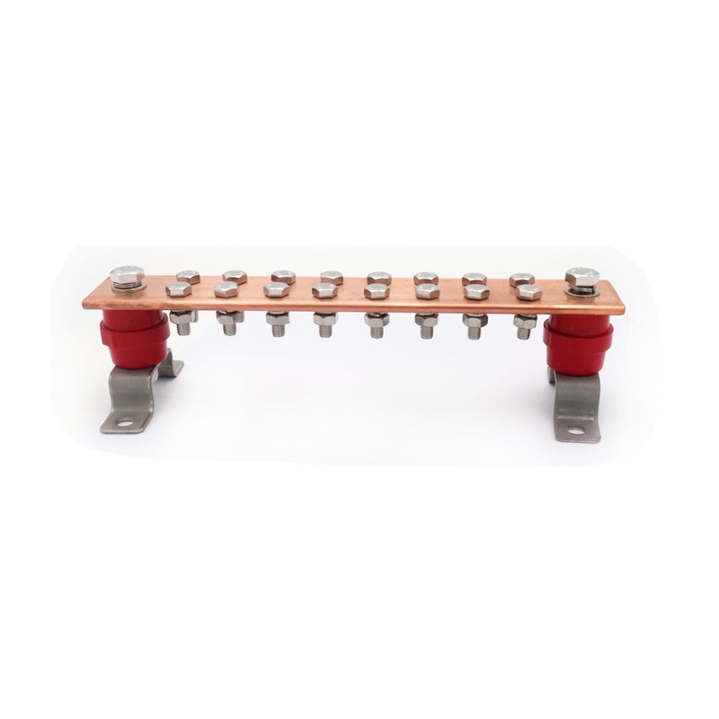 SCXCLY Wall Mounted Copper Ground Bar Kit, with 16 Terminal