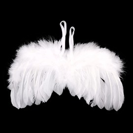 POFET Feather Angel Wings Set Newborn Baby Photography Prop Outfits Baby Girl Photo Props Accessories White