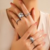 Chunky Gold Rings for Women Non Tarnish Stackable Rings Set