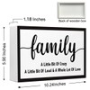 Family a Little Bit of Crazy Sign Wooden Box Desk