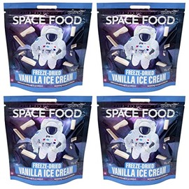 Space Food Freeze Dried (Vanilla Ice Cream, Pack of 4)