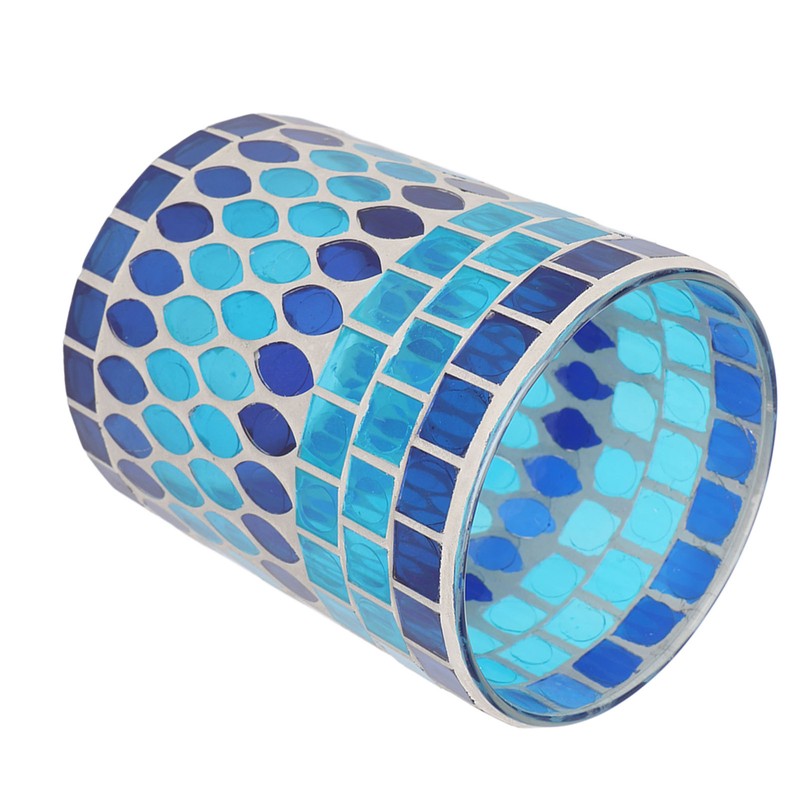 Mosaic Votive Candle Holder Handcrafted Glass Tea Light Holder for