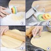 Geesta Adjustable Wood Rolling Pin with 5 Thickness Rings, Precise