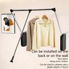 bimiti Pull Down Closet Rod -Stainless Steel Adjustable 33-47 Inches