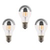 A60 Half Chrome Light Bulbs 3Pack 4 Watts(40W Equivalent)E27 Base