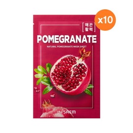 10 The Sam Natural Pomegranate Mask Sheet / 10매 더샘 내추럴 석류 마스크 시트