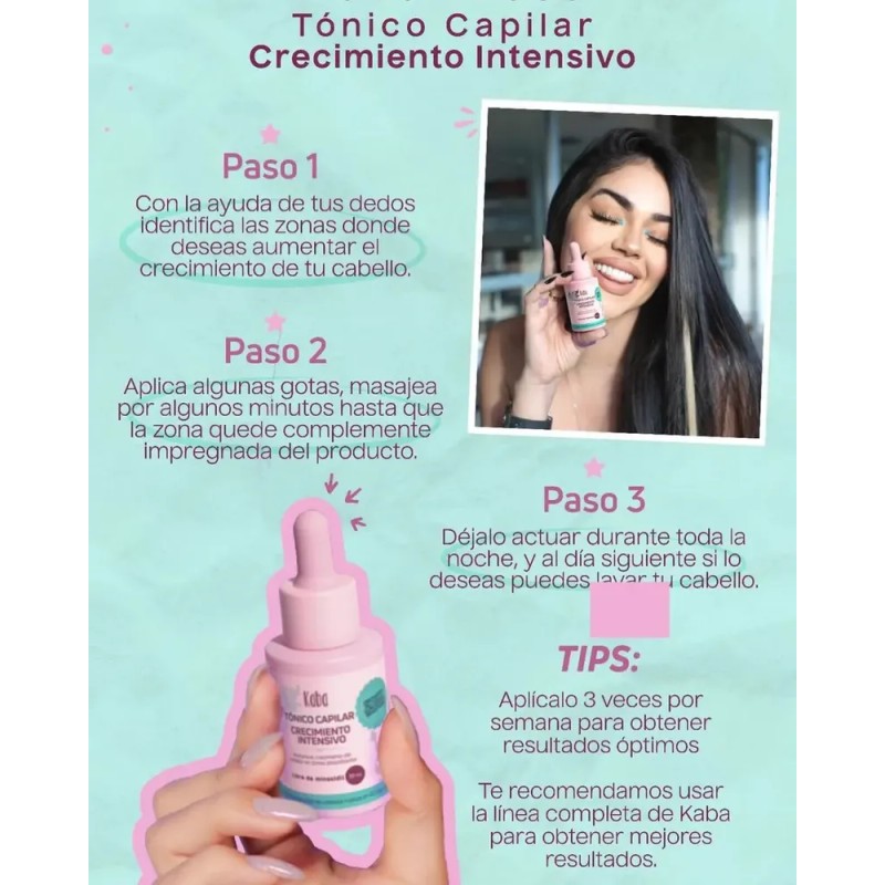 Tonico Capilar Crecimiento Intensivo Kaba 30ml