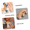 ORFOFE 2Pcs Wooden Muscle Massager Portable Foot Roller for Leg