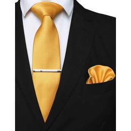 Jemigins Men's Necktie, Washable, Pin and Handkerchief Included, Business, High Quality Material, Job Hunting, After-parties, Weddings, Parties, Entrance Ceremonies, Father's Day, Present, Ceremonial