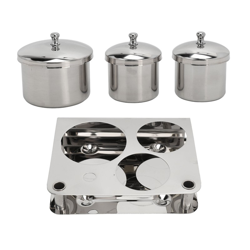 Stainless Steel Nail Powder Holder Thickening Sturdy Dustproof Smooth Surface