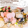 Tuanse 100 Pcs Acrylic Box with Lid Clear Small Acrylic