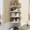 Homode Corner Floating Shelves, Set of 4 Round Corner Shelf