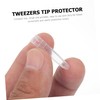 SAFIGLE 200Pcs Tweezers Tip Covers Non Skid Protective Sleeves for