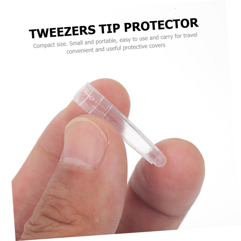 SAFIGLE 200Pcs Tweezers Tip Covers Non Skid Protective Sleeves for