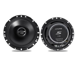 Alpine S-S65 (Type-S) 480W Peak (160W RMS) 6.5" S-Series 2-Way Coaxial Car Speakers+Free Mobile Bracket, Tweeter TW600, Electrical Tape BT1700