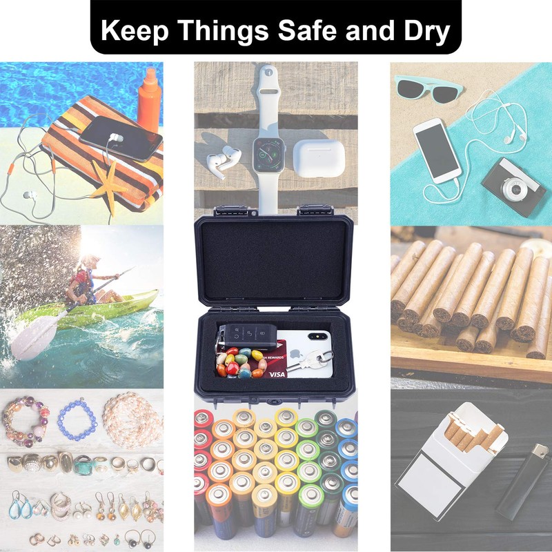 Lykus HC-1810 Mini Hard Case Dry Box with Foam Insert,