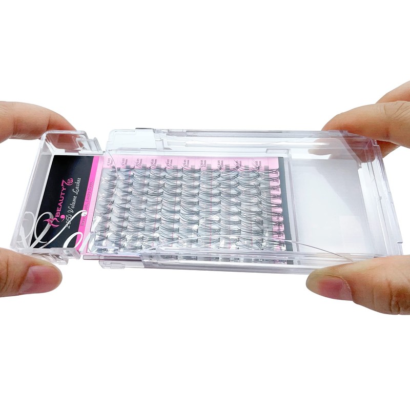 Beauty7 Lashes Volume Lashes Individual Lashes C-Curl Eyelash Extensions 0.05 mm Thickness