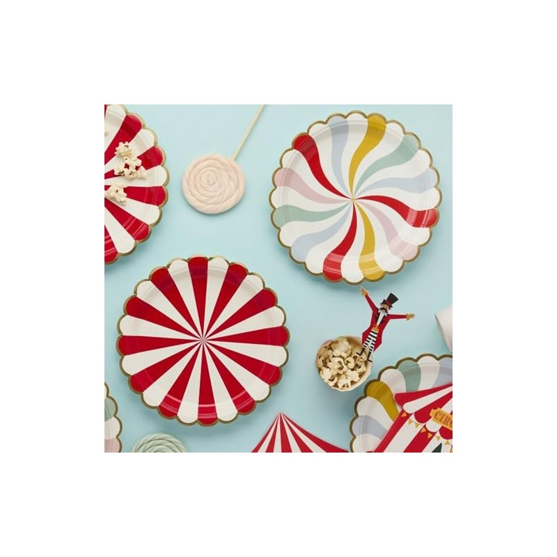 Circus Theme Carnival Party Paper Plates – Pack of 8