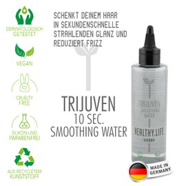 HLV - Haarfluid Haarpflege Vegan, für intensiven Glanz & Anti-Frizz - für chemisch behandeltes Haar, verbessert Kämmbarkeit & Struktur - mit Bambus & Quinoa Extrakt (Trijuven Smoothing Water 200ml)
