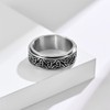 SINLEO Stainless Steel Anxiety Ring Celtic Knot Spinner Ring for