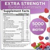 Hair Vitamins Gummy with Biotin 5000 mcg, Hair Growth Support