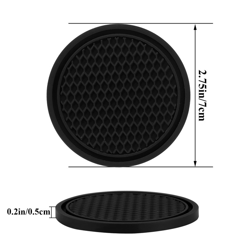 4 Pack Car Coasters, 2.75inch Universal Non-Slip Car Cup Holder