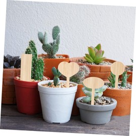 Kisangel 20pcs Bamboo Plant Markers Plant Marking Poles Round Tips for Easy Identification Gardens Nurseries and Balconies Khaki Tags for